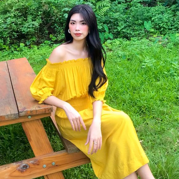 ALANTINO OFF THE SHOULDER DRESS - Picture 7 of 8